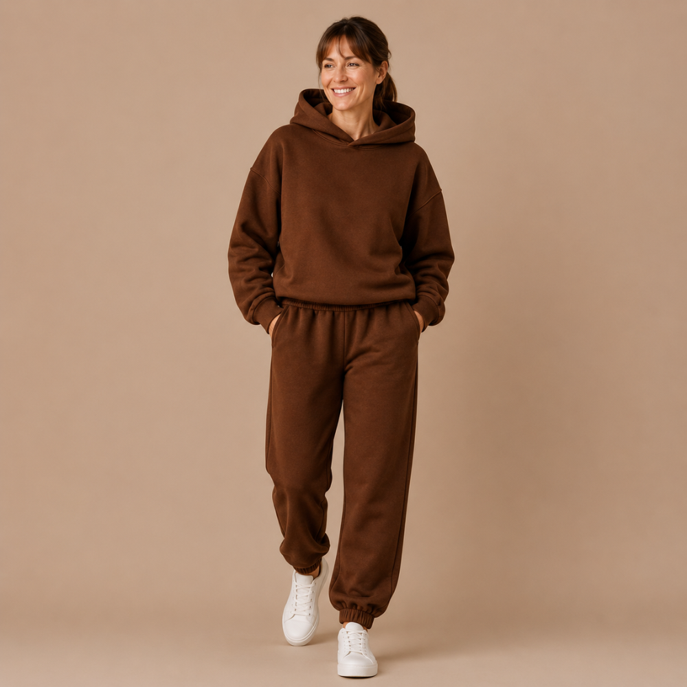 Dames oversized joggingpak met capuchon Jelle Jora Mode