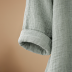 Dames casual blouse met losse pasvorm v-hals knopen en lange mouwen Jelle Jora Mode