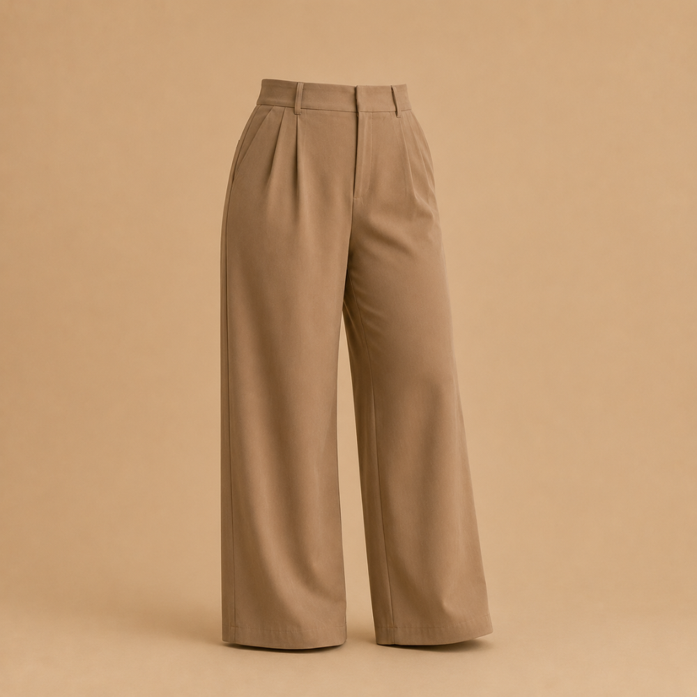 Damesbroek met hoge taille en wijde pijpen Jelle Jora Mode