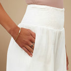 Elastische Hoge Taille Wijde Broek Jelle Jora Mode