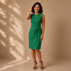 Dames casual gedrapeerde mouwloze midi-jurk Jelle Jora Mode