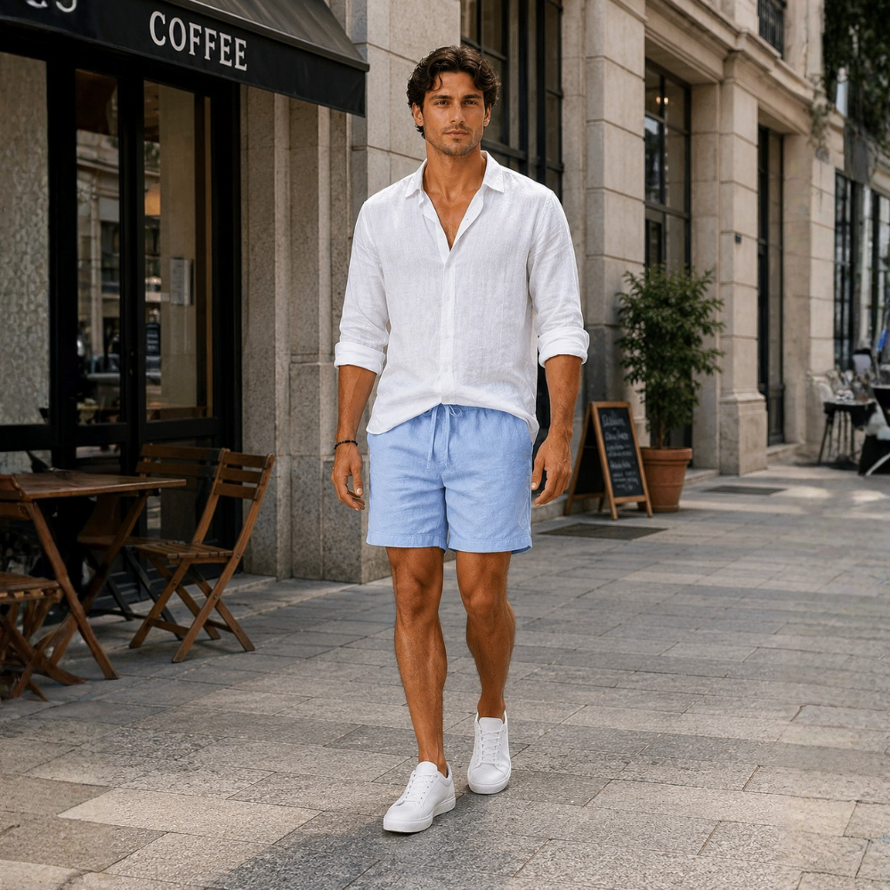 Heren casual strandshort met trekkoord Jelle Jora Mode