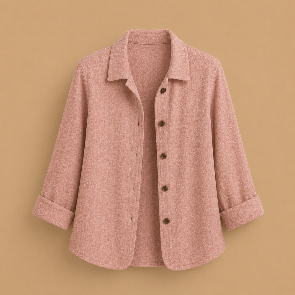 Damesblouse met omgeslagen kraag en knoopsluiting aan de voorkant Jelle Jora Mode