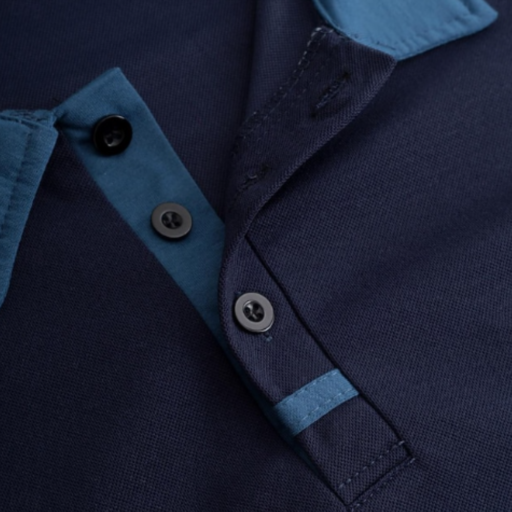Herenpolo met korte mouwen in slim fit en verfijnd ontwerp Jelle Jora Mode