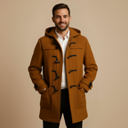 Lange Trenchcoat met Capuchon en Hoornknopen Jelle Jora Mode