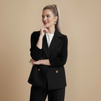 Stijlvolle Damesjas met Dubbele Knoopsluiting van Wolmix Jelle Jora Mode