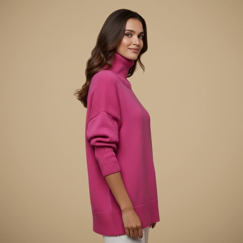 Dikke gebreide oversized coltrui voor dames Jelle Jora Mode