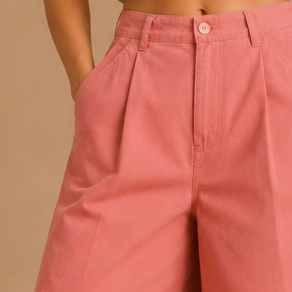 Damesshort met hoge taille en wijde pijpen Jelle Jora Mode