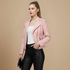 Dames Cropped Leren Look Jas Jelle Jora Mode