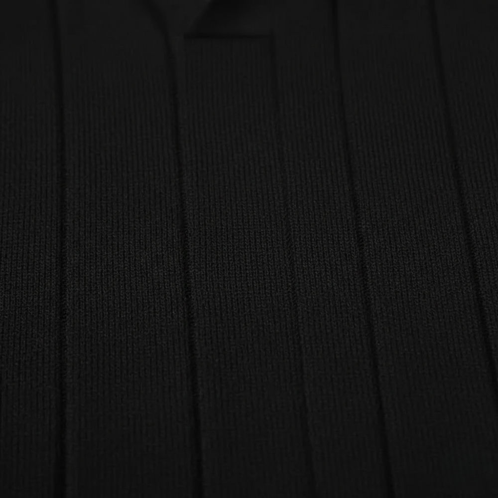 Heren gebreide slim fit polo met korte mouwen Jelle Jora Mode