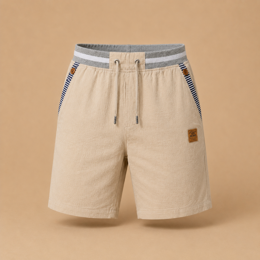 Heren bermudashorts met elastische tailleband en trekkoord Jelle Jora Mode