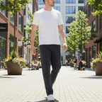 Slim fit geruite rechte broek voor heren Jelle Jora Mode