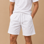 Heren strandboardshorts met trekkoord en zakken Jelle Jora Mode
