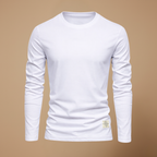 Heren ademend casual t-shirt met lange mouwen en ronde hals Jelle Jora Mode