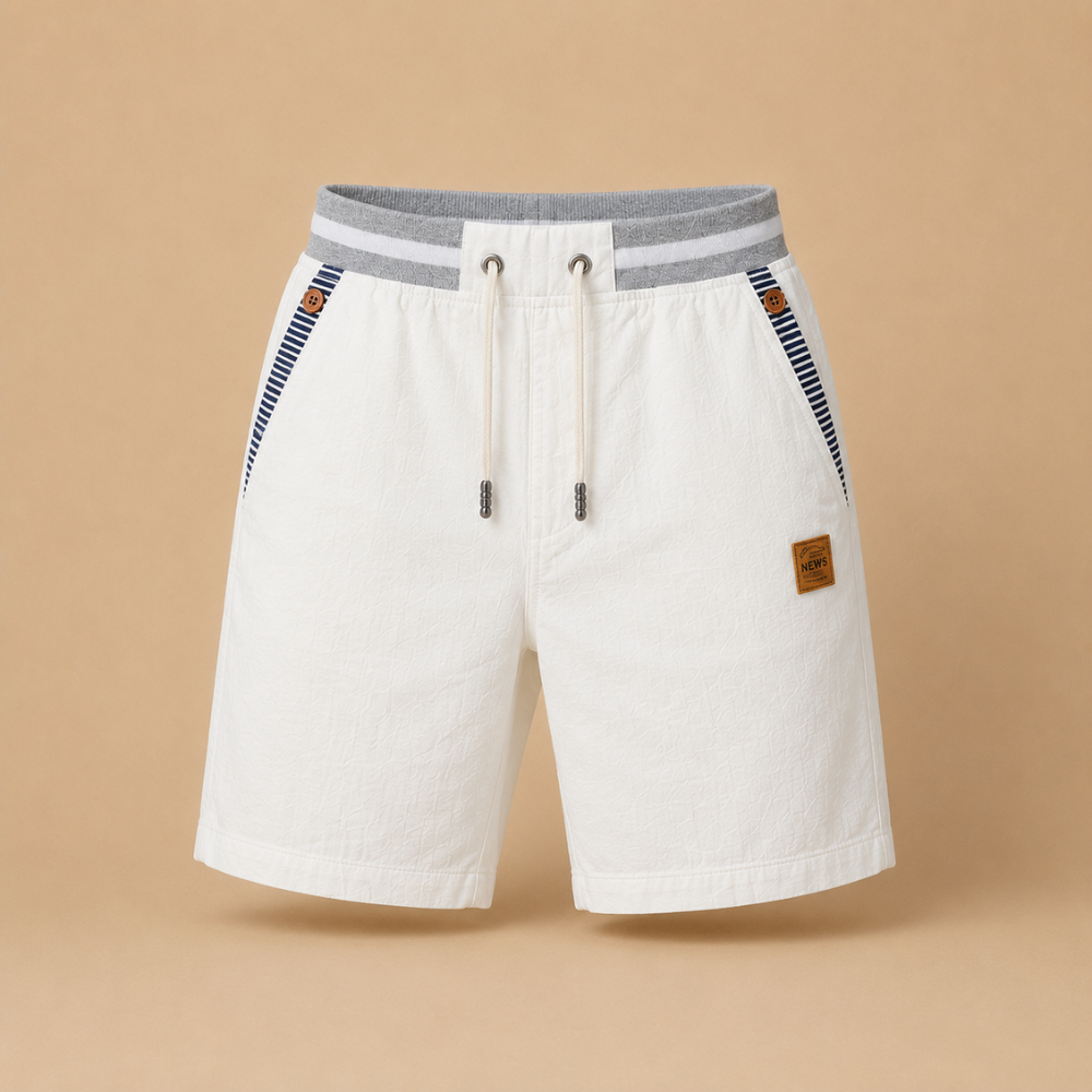 Heren bermudashorts met elastische tailleband en trekkoord Jelle Jora Mode