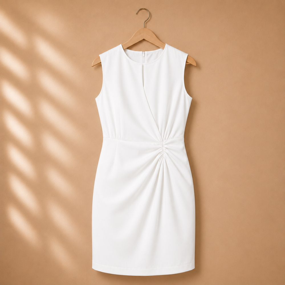 Dames casual gedrapeerde mouwloze midi-jurk Jelle Jora Mode