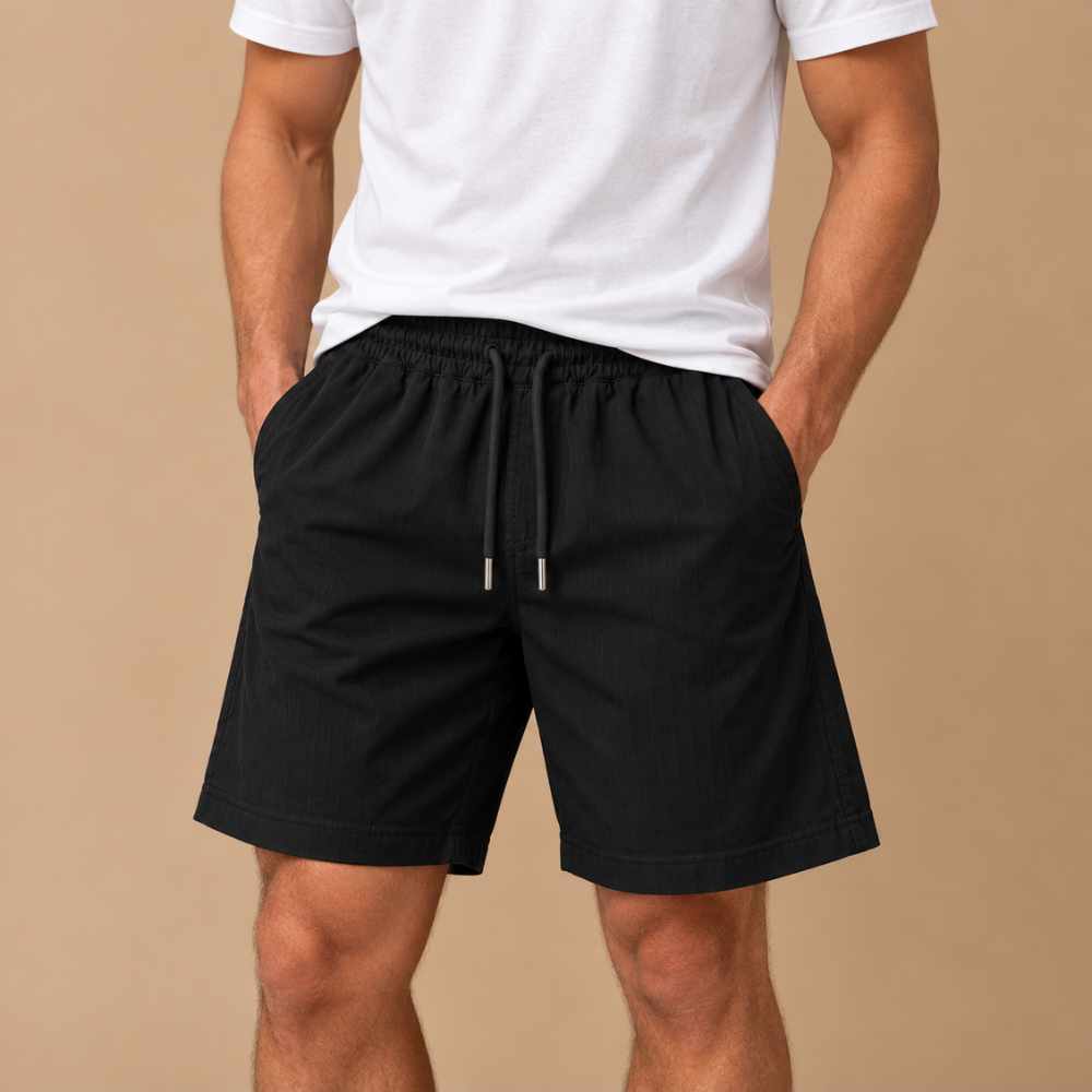 Heren strandboardshorts met trekkoord en zakken Jelle Jora Mode