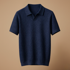 Heren slim fit poloshirt met korte mouwen en klassieke V-hals Jelle Jora Mode