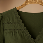 Elegante kanten blouse met korte mouwen Jelle Jora Mode