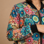 Casual bomberjack met bloemen print Jelle Jora Mode