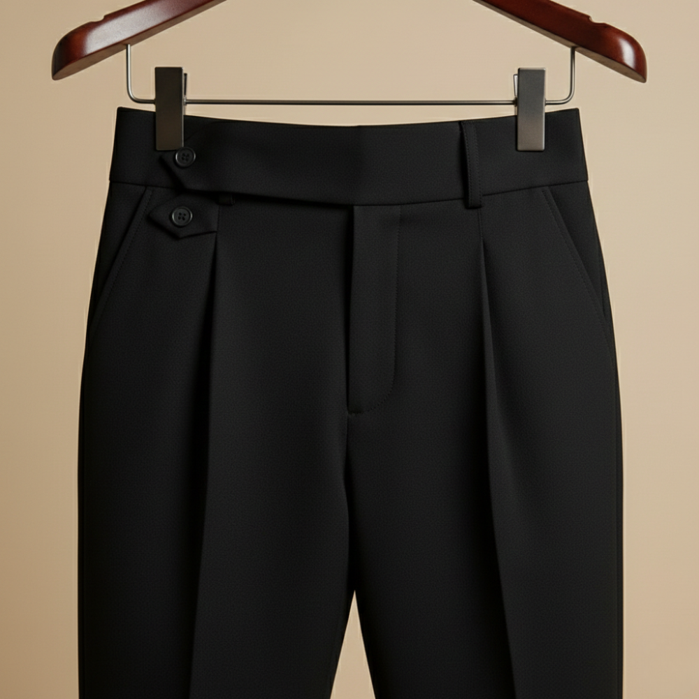 Herenbroek met hoge taille en rechte pijpen Jelle Jora Mode
