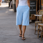 Dames bermudashorts met elastische tailleband Jelle Jora Mode