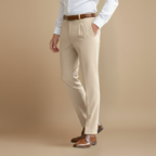 Heren casual geplooide broek