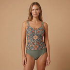 Dames tankini zwempak met patroon tweedelig zwemkleding set Jelle Jora Mode