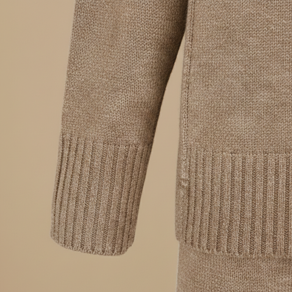 Dikke gebreide broek met hoge kraag voor dames Jelle Jora Mode