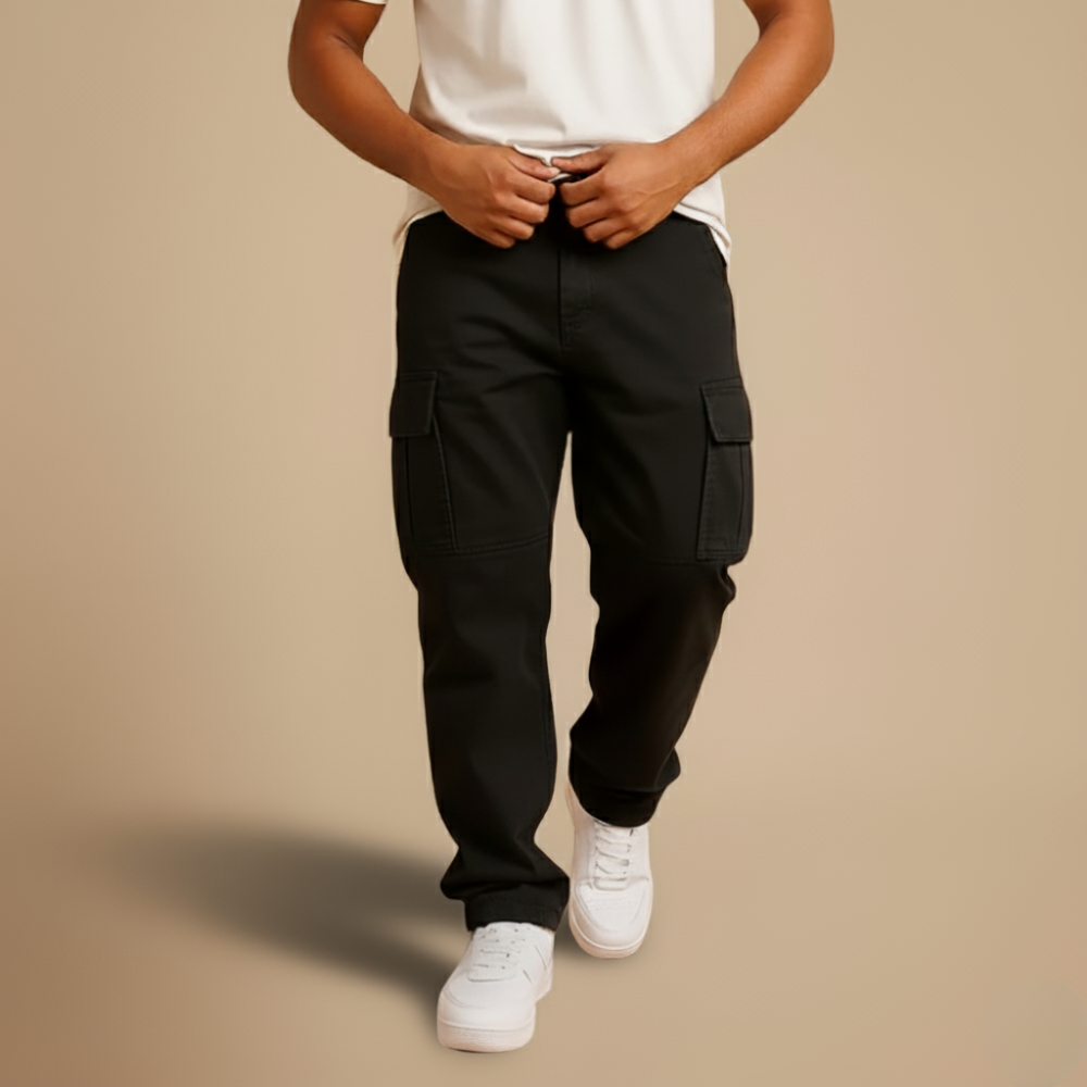 Casual Cargobroek met Trekkoord en Meerdere Zakken Jelle Jora Mode