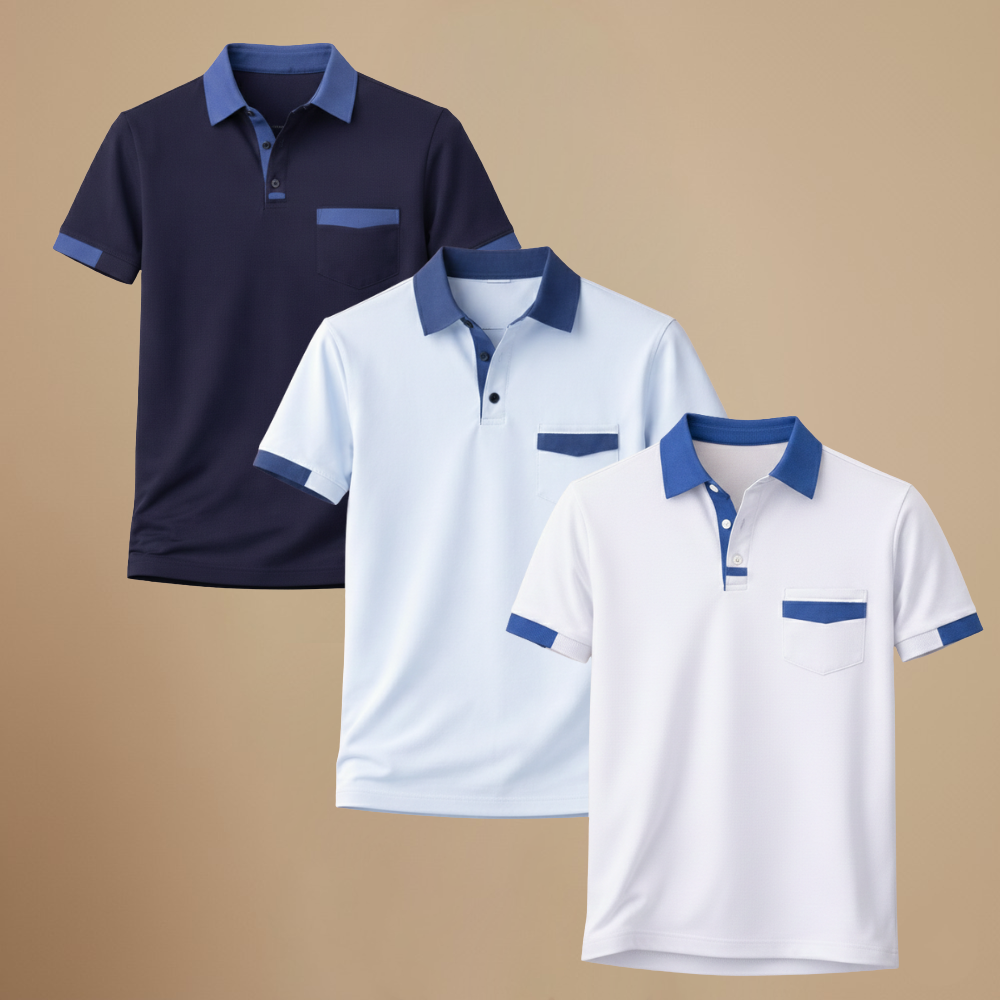 Herenpolo met korte mouwen in slim fit en verfijnd ontwerp Jelle Jora Mode