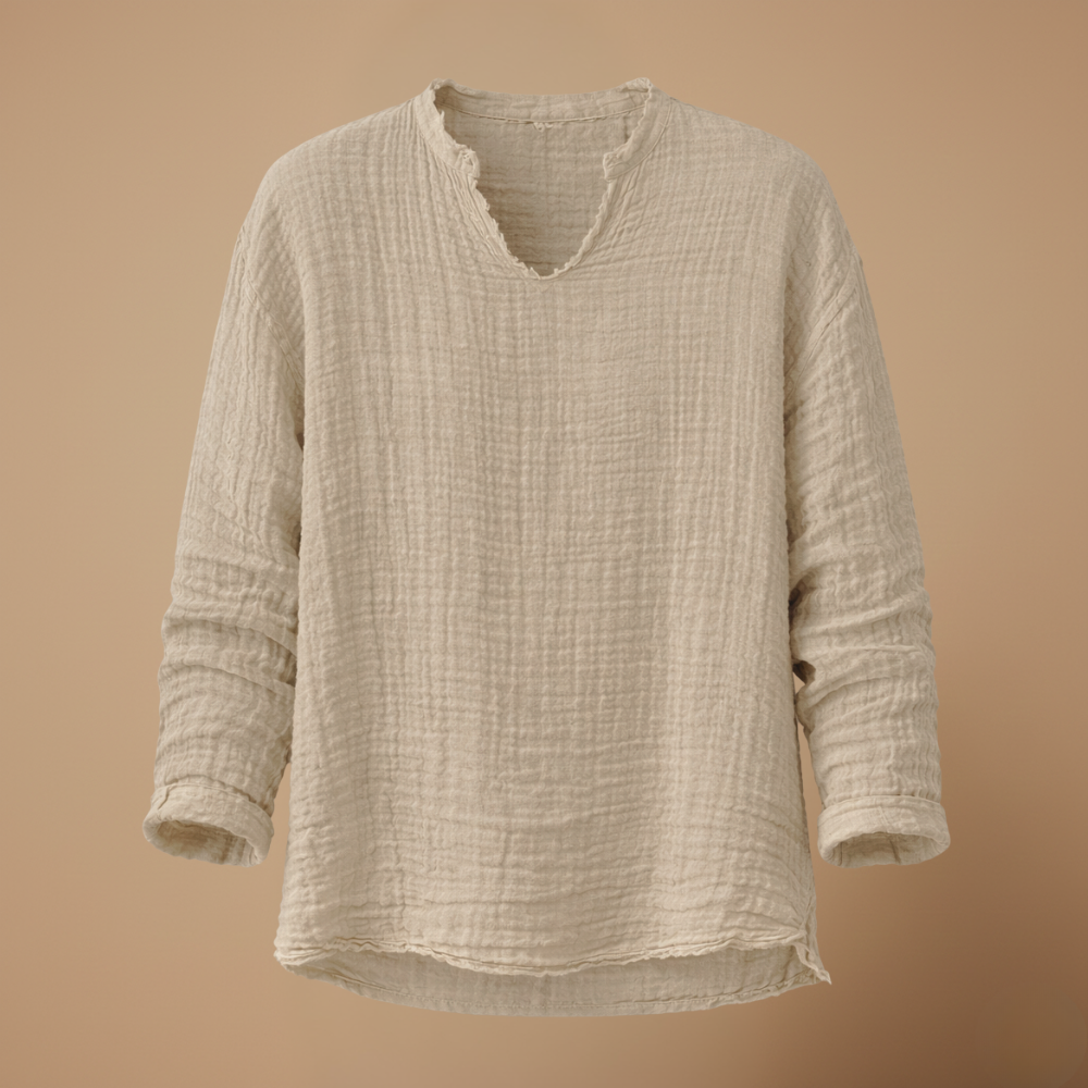 Heren casual T-shirt met lange mouwen voor de zomer Jelle Jora Mode