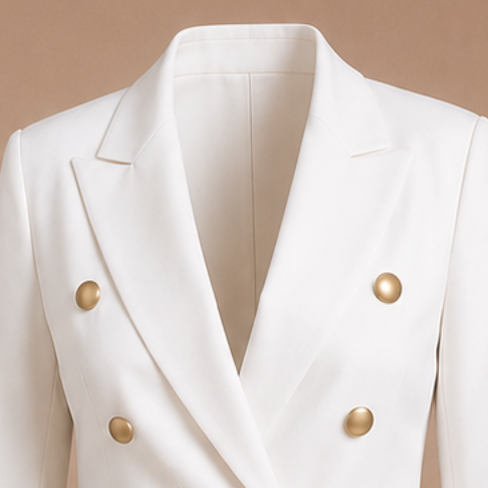 Dames elegant pak met broek en dubbele rij knopen Jelle Jora Mode