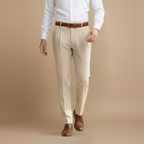 Heren casual geplooide broek