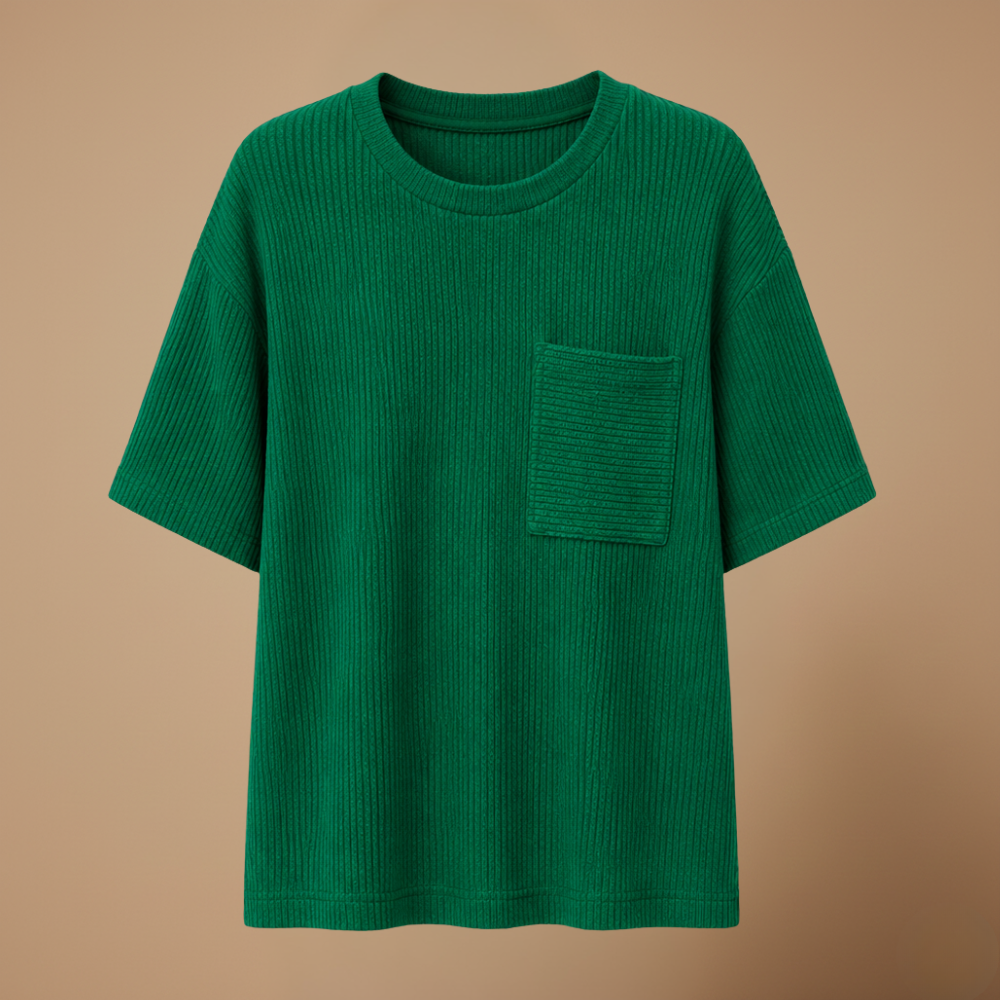 Damesblouse met ruime pasvorm en ronde hals Jelle Jora Mode