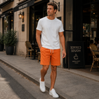Heren strandboardshorts met trekkoord en zakken Jelle Jora Mode