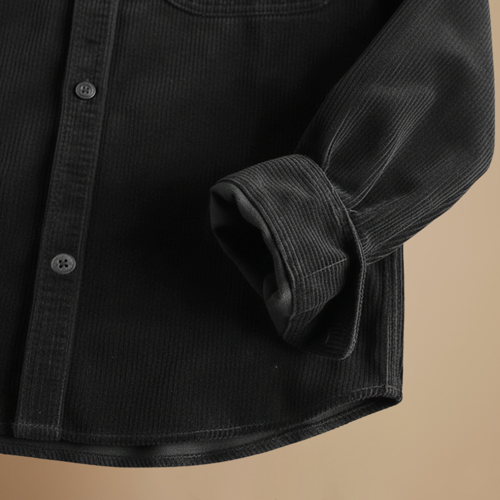 Effen vintage corduroy overhemd voor heren Jelle Jora Mode