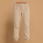 Dames joggingbroek hoge taille slim fit met omslag Jelle Jora Mode