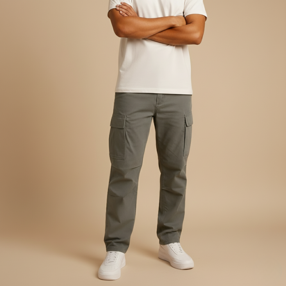 Casual Cargobroek met Trekkoord en Meerdere Zakken Jelle Jora Mode