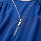 Dames blouse met V-hals en ritssluiting Jelle Jora Mode