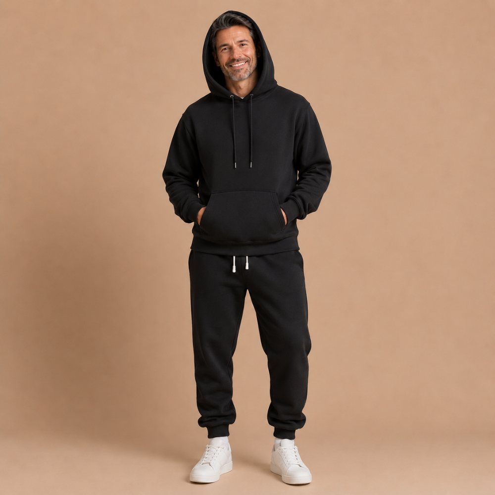 Heren casual joggingpak met capuchon en lange mouwen Jelle Jora Mode