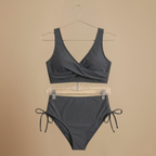 Dames hoge taille wikkelbikini met strikbandjes aan de zijkanten Jelle Jora Mode