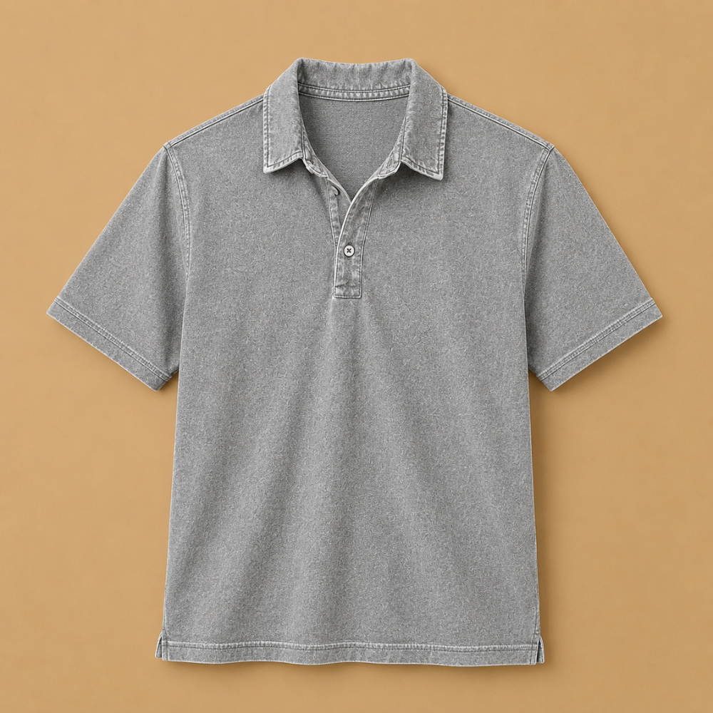 Heren klassiek polo-shirt met korte mouwen en polokraag Jelle Jora Mode