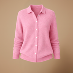 Damesvest met gebreide revers en knopen Jelle Jora Mode