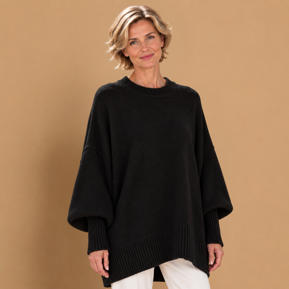 Dames oversized trui met ronde hals Jelle Jora Mode