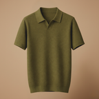 Heren slim fit poloshirt met korte mouwen en klassieke V-hals Jelle Jora Mode