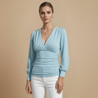 Chique Crop Top met V-hals en Strik Aan De Achterkant Jelle Jora Mode