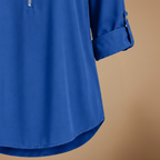 Dames blouse met V-hals en ritssluiting Jelle Jora Mode
