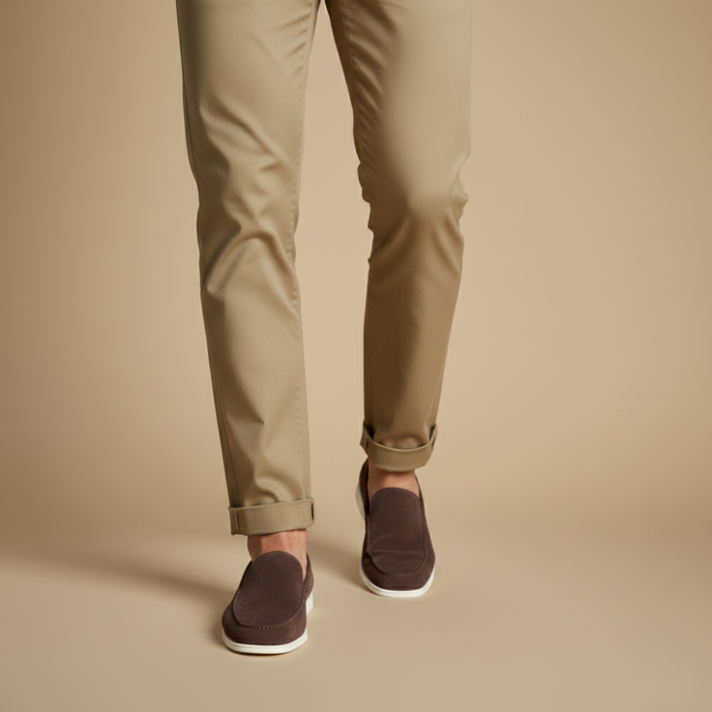 Suède instapschoenen voor heren Jelle Jora Mode