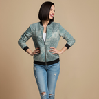 Bomberjack met Print Casual Stijl Jelle Jora Mode